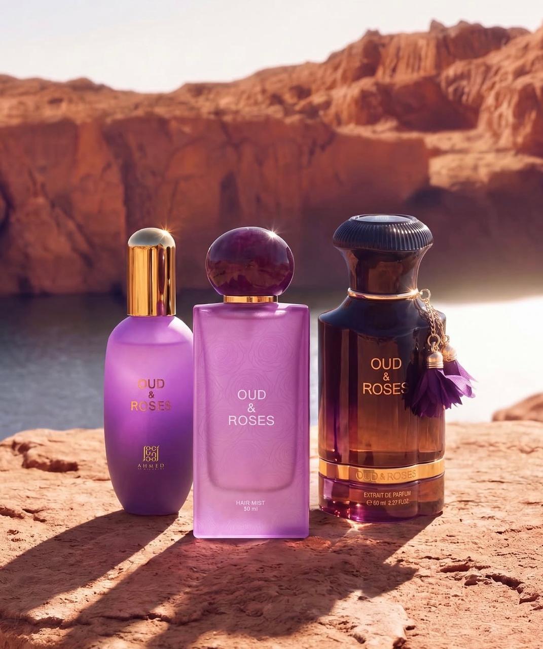 Oud & Roses Bundle     Perfume&Hair Mist&Body Gel